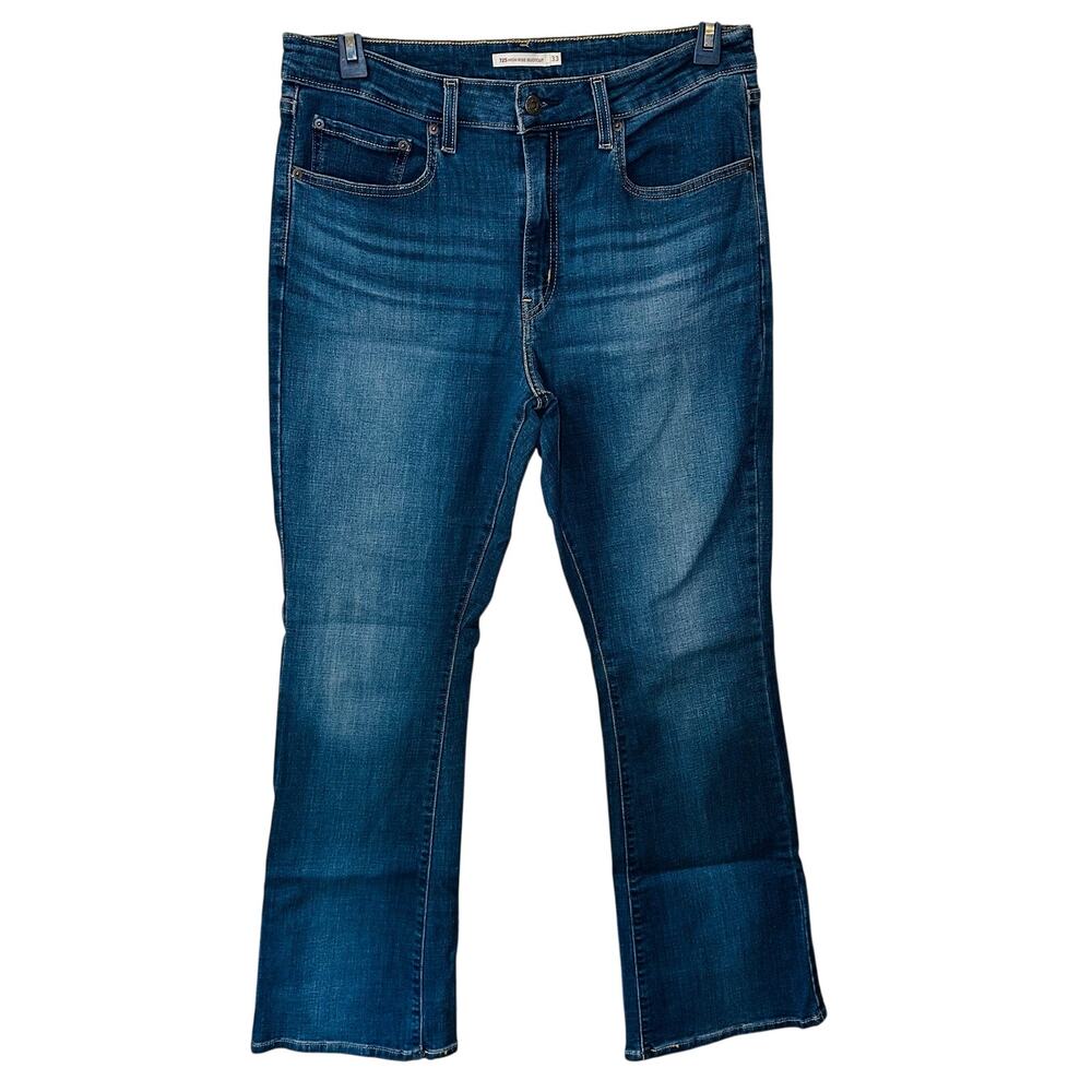 Levi 725 High Rise Bootcut Dark Wash Jean 33